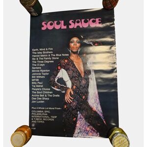 Soul Sauce Promo Poster Display 23x33  1970s Earth Wind Fire Isley Brothers